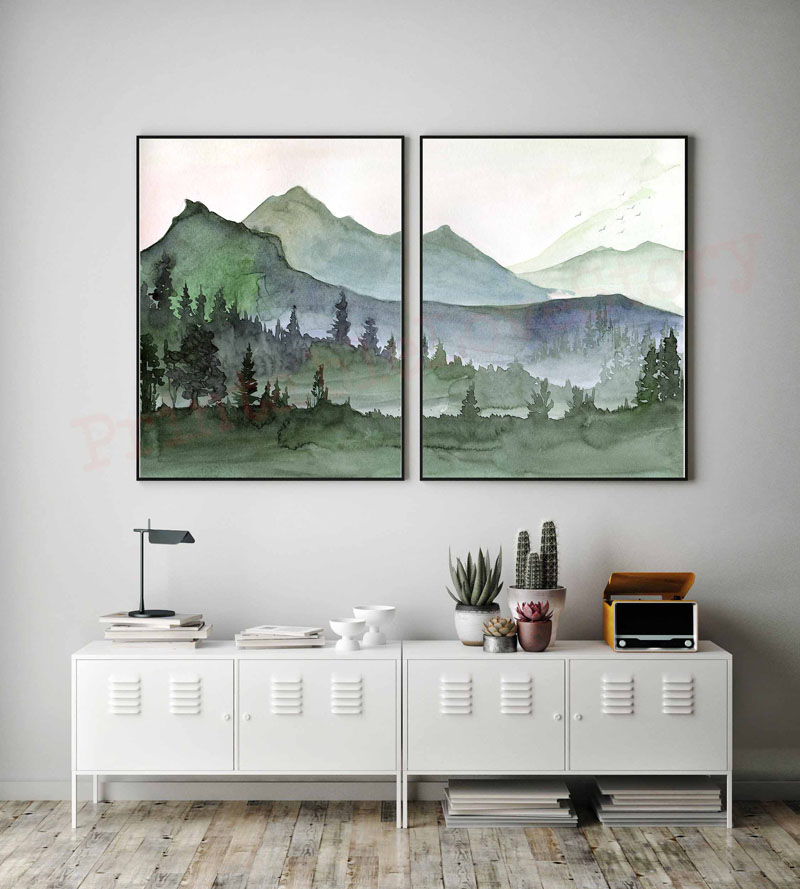 Mountain wall art
